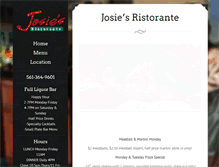 Tablet Screenshot of josiesristorante.com
